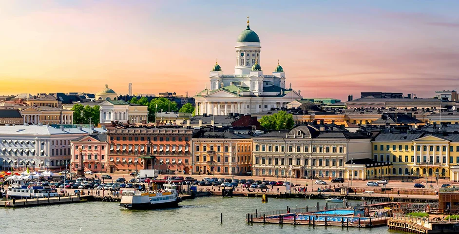 Aerial view of Helsinki, Finland
