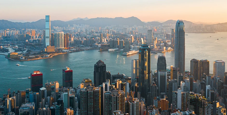 Aerial view of Hong Kong